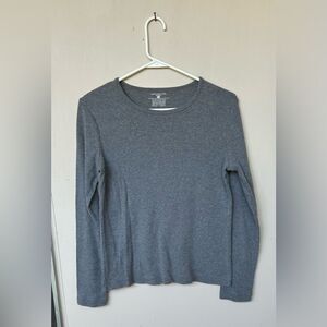 EUC Jones New York Sport Long Sleeve
Round Neck Cotton Knit Top Charcoal -Size M